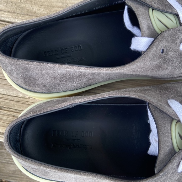 NIB Authentic Fear of God x Ermenegildo Zegna Grey Suede Sneaker Men's Size 11.5 - Picture 11 of 16